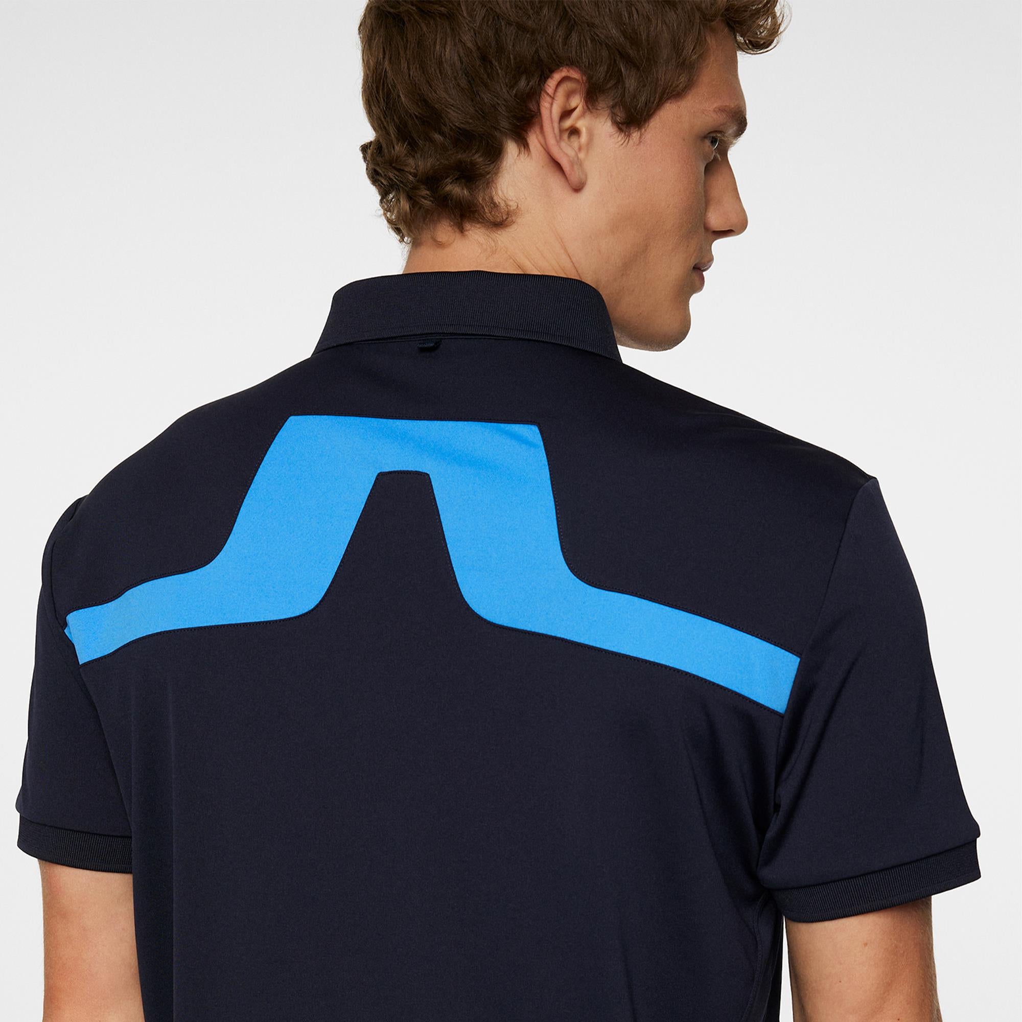 J Lindeberg KV Mens Golf Polo Shirt Sonic Blue